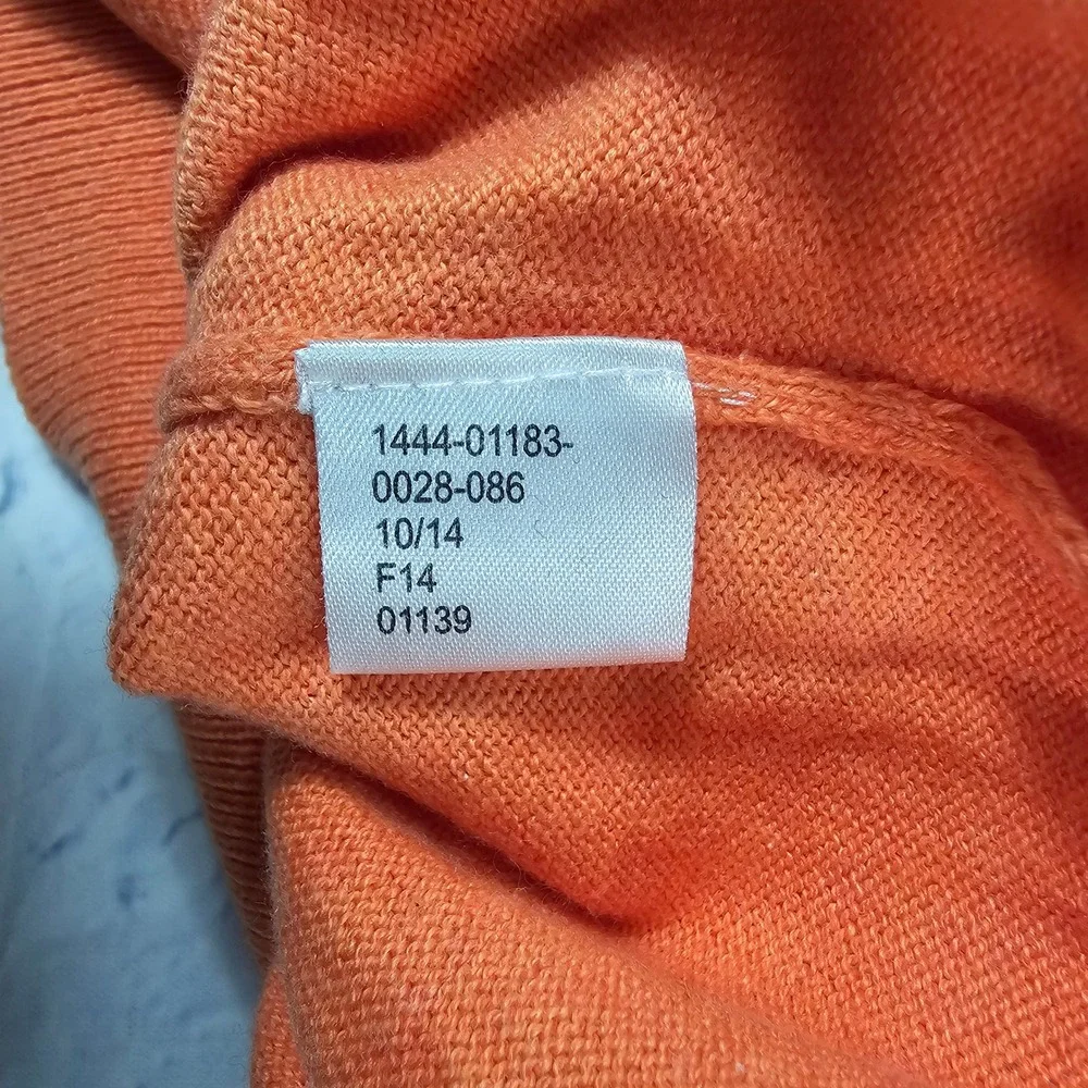Joseph A Bank Sweater Mens XXL Orange Cotton Cashmere V-Neck Pullover - Picture 6 of 10
